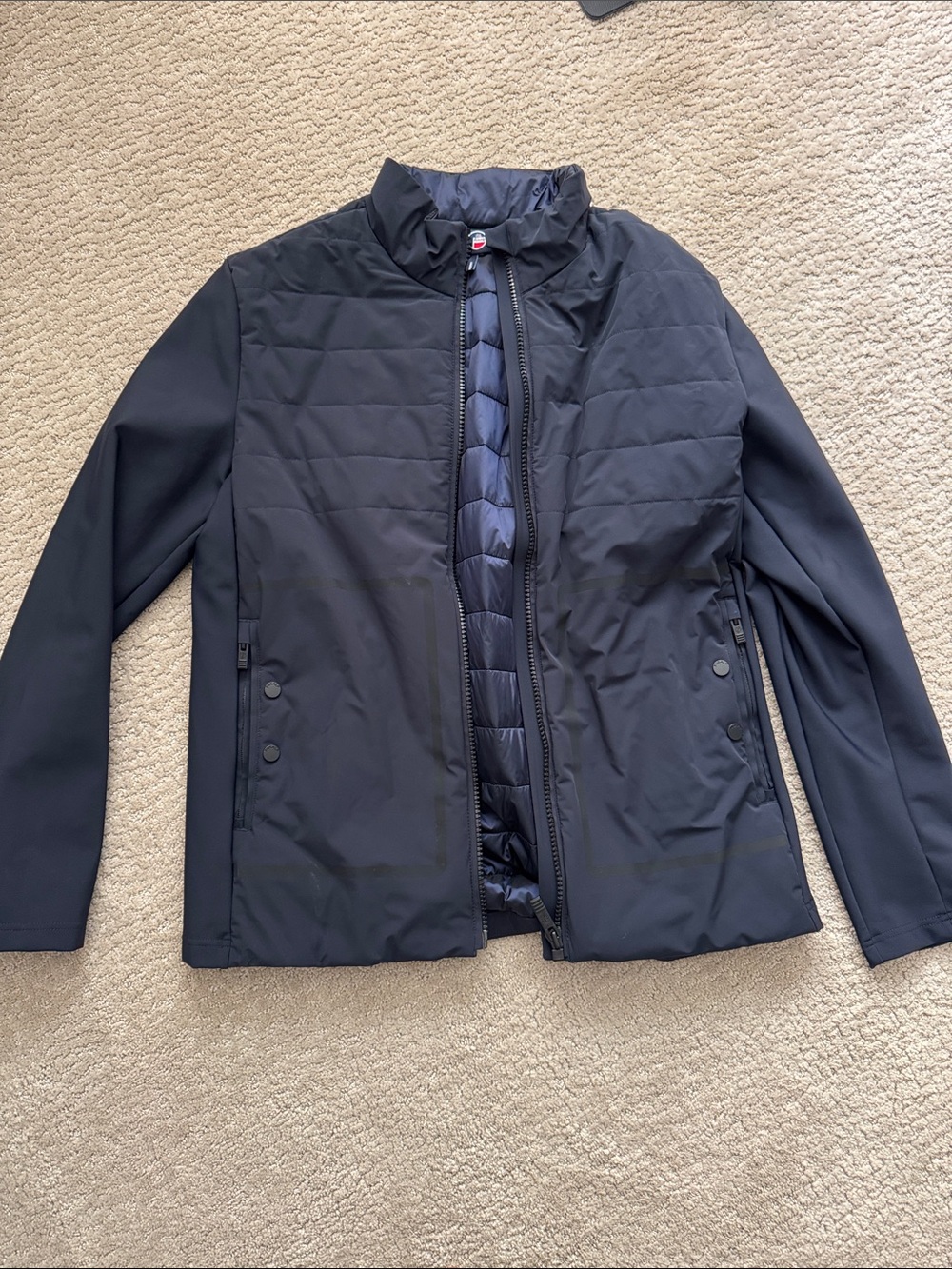 Fusalp Men's Black Quilted Hybrid Puffer Jacket